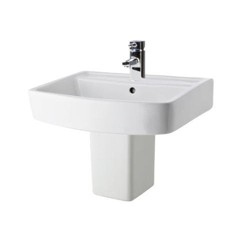 Square 520mm Basin & Semi Pedestal