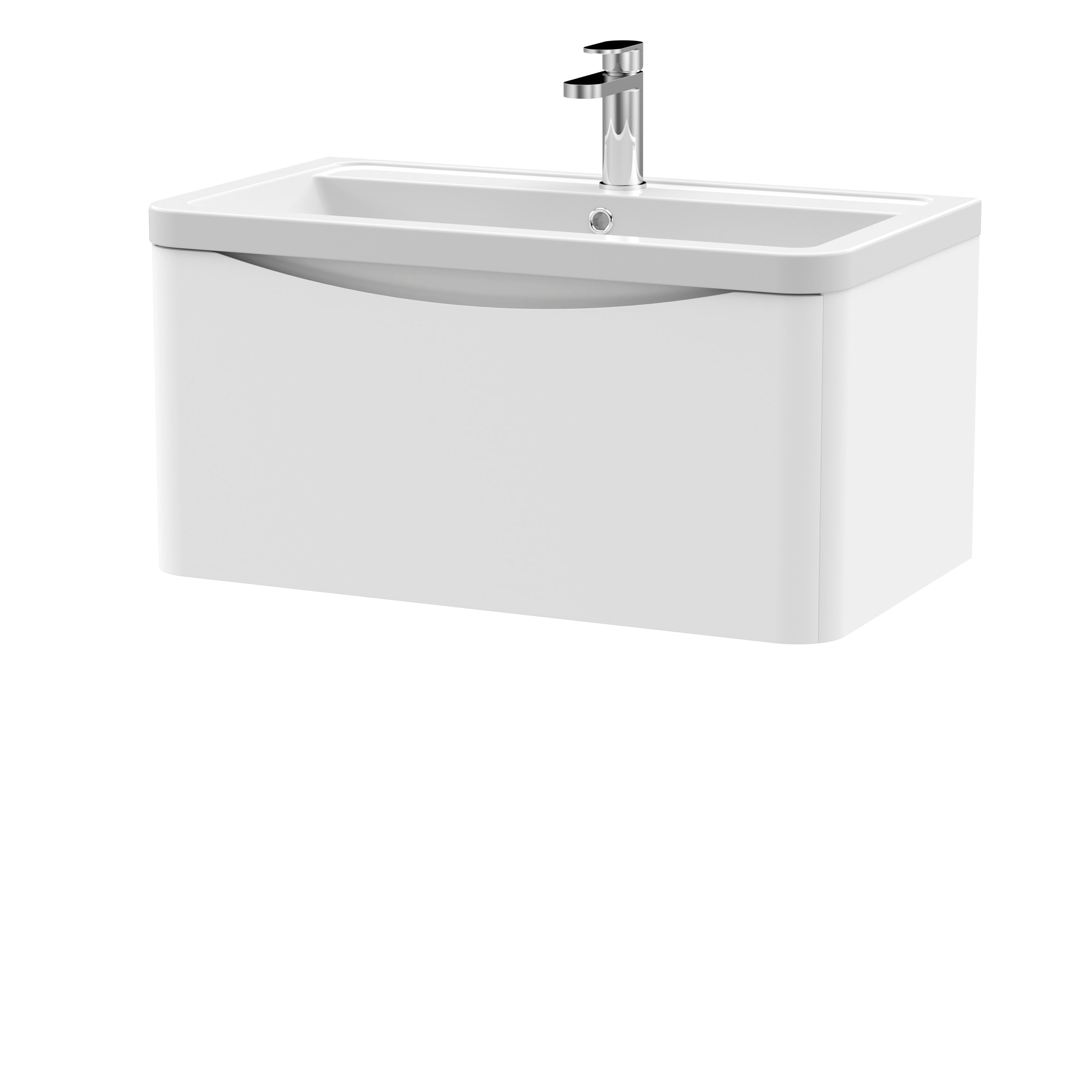 Luna 800mm Wall Hung 1-Drawer Vanity