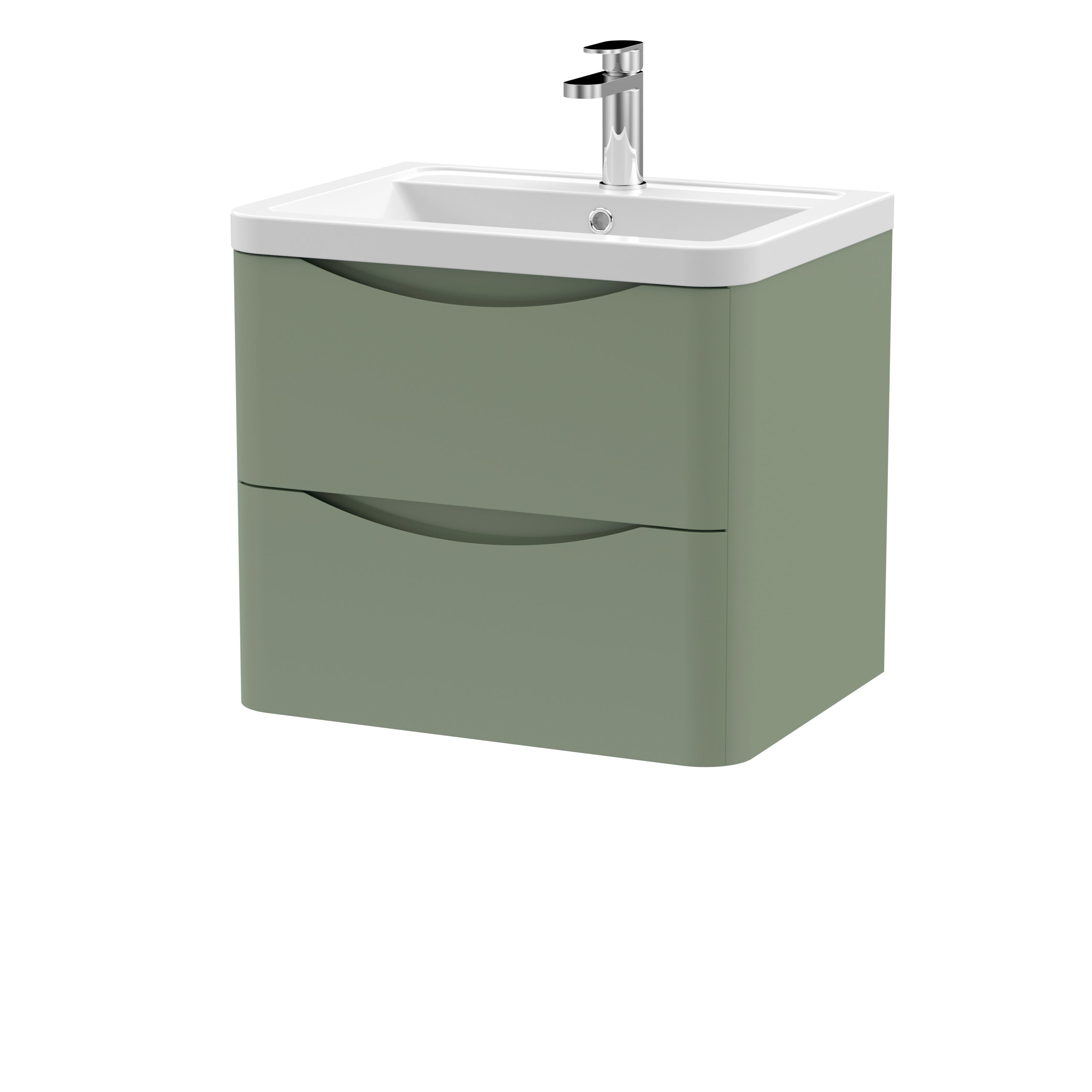 Luna 600mm Wall Hung 2-Drawer Vanity