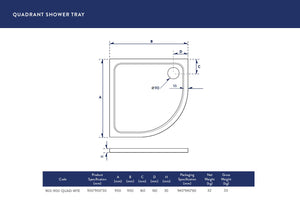 900X900 Quadrant Tray