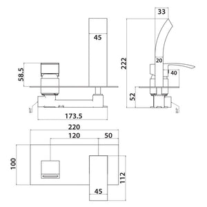Enzo Wall Mounted Basin Mixer