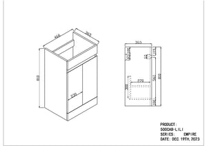 Daisy 500 Floor Standing Vanity Unit