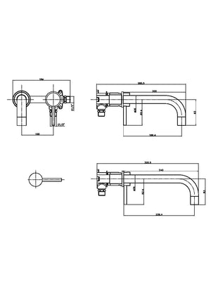 Alpha Wall Mounted Basin/Bath Filler