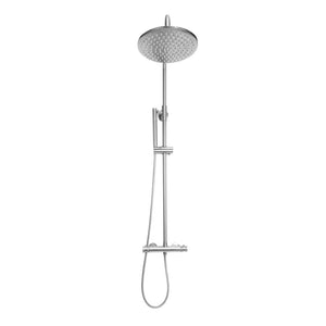 Alpha Chrome Round Rigid Riser Shower