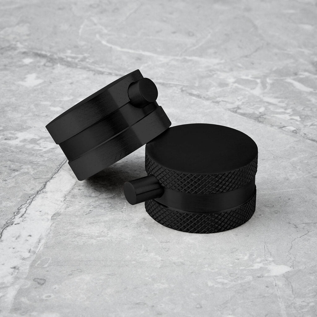 Alpha Black Round Rigid Riser Shower