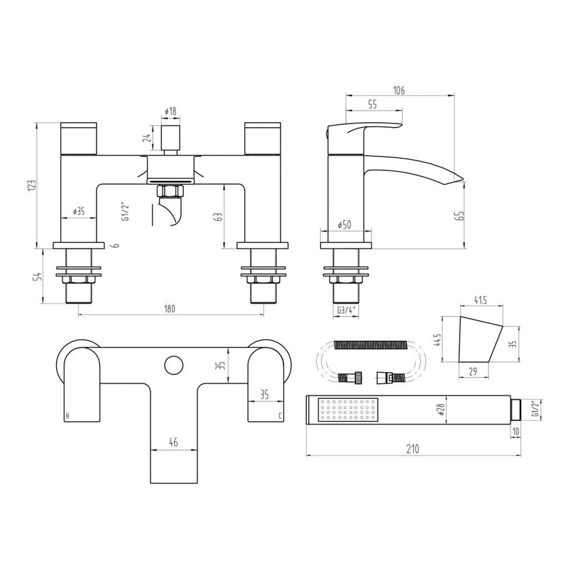 Picasso Bath Shower Mixer