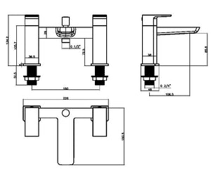Fluro Bath Shower Mixer