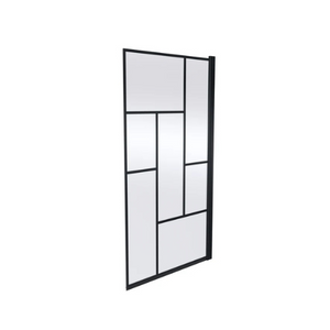 Square Black Abstract Bath Screen
