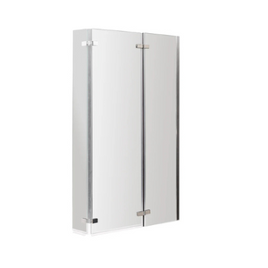 L-Shaped Bath Screen Double Hinged