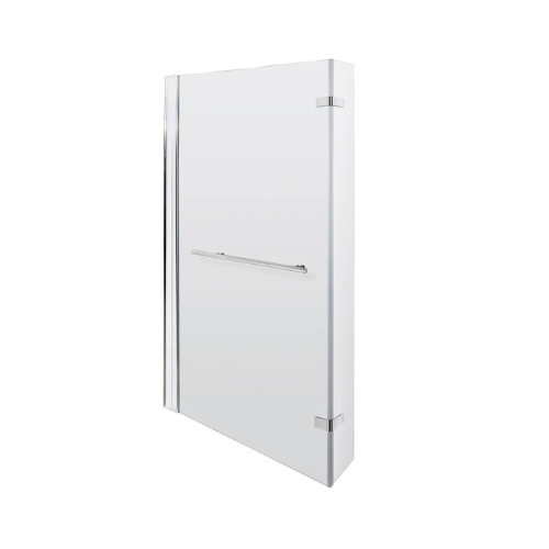 L-Shaped Bath Screen Hinged With Rail