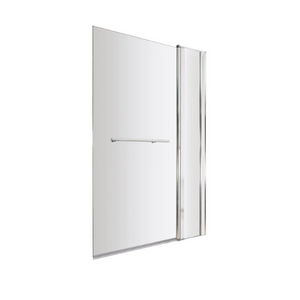 Square Bath Screen With Fixed Panel & Rail