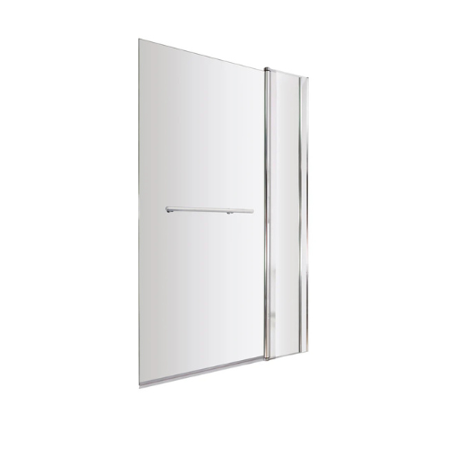 Square Bath Screen With Fixed Panel & Rail