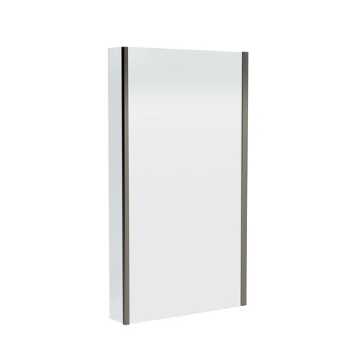 Pewter Square Fixed Bath Screen with Fixed Return