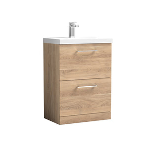 Arko 600mm Floor Standing 2-Drawer Vanity
