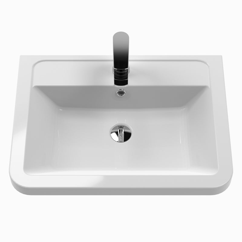 Luna 800mm Wall Hung 1-Drawer Vanity