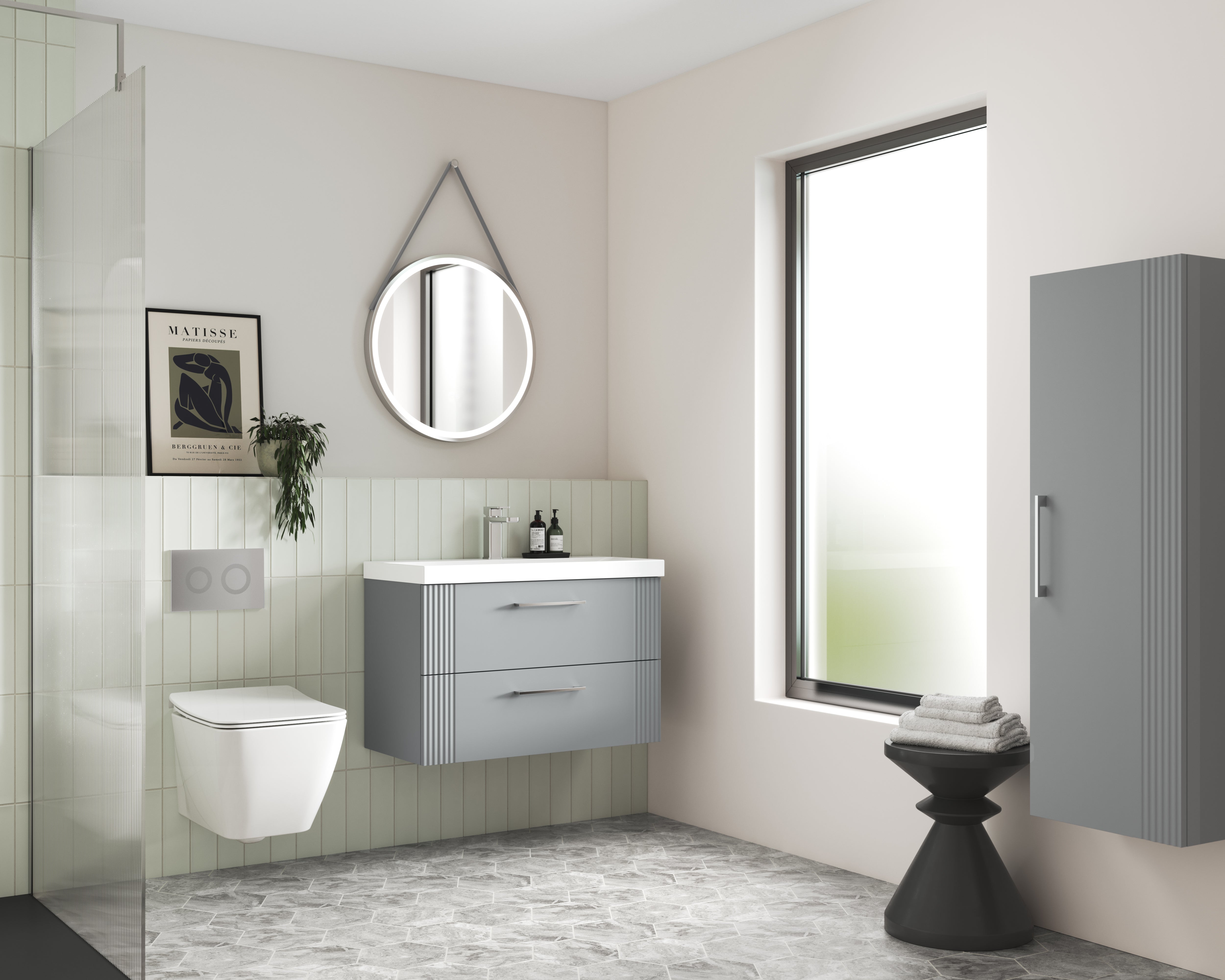 Eco 600mm Wall Hung 2-Drawer Vanity