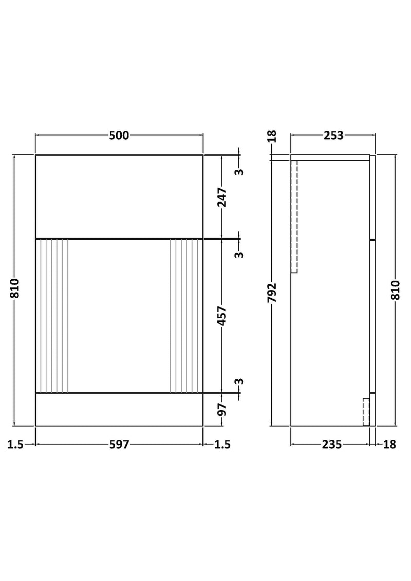 Eco 500mm WC Unit