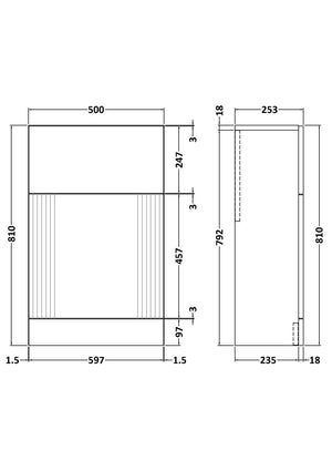 Eco 500mm WC Unit