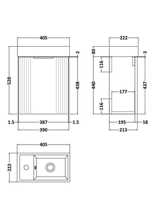 Eco 400mm Wall Hung 1-Door Compact Unit