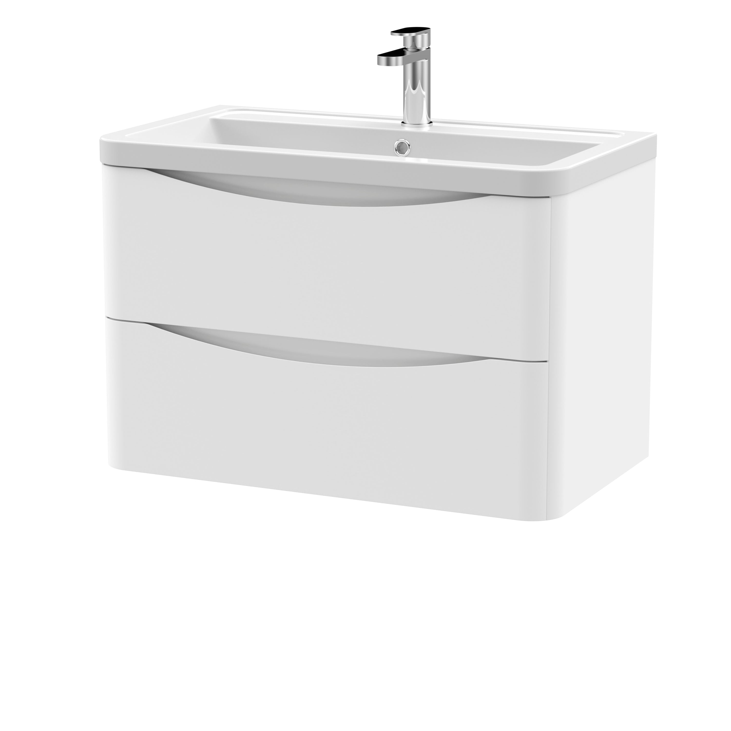 Luna 800mm Wall Hung 2-Drawer Vanity
