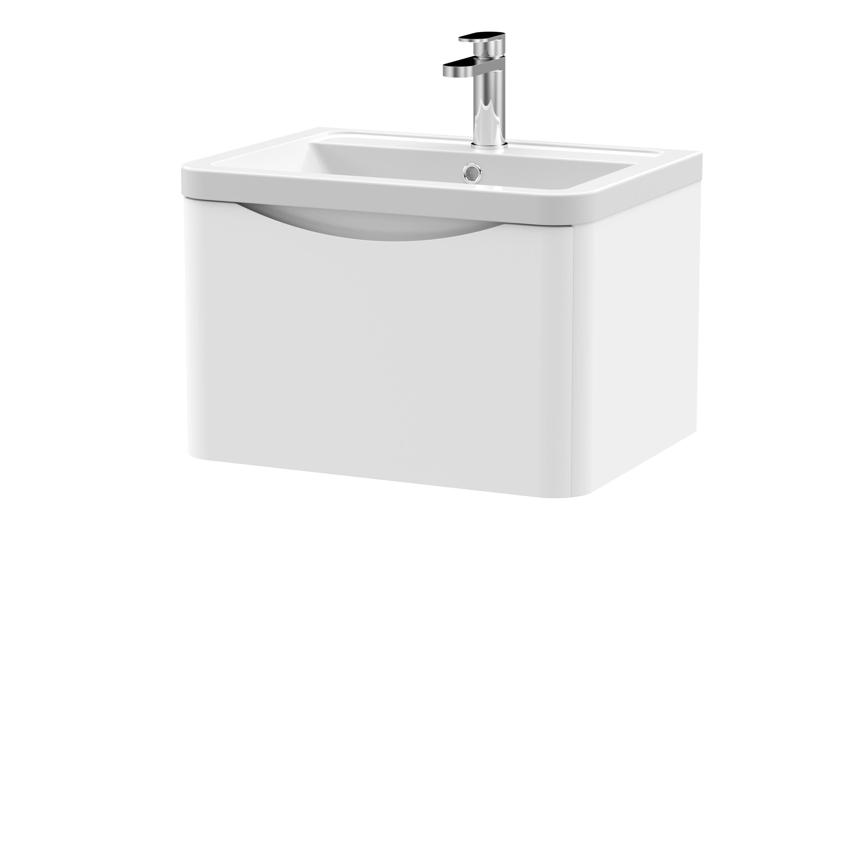 Luna 600mm Wall Hung 1-Drawer Vanity