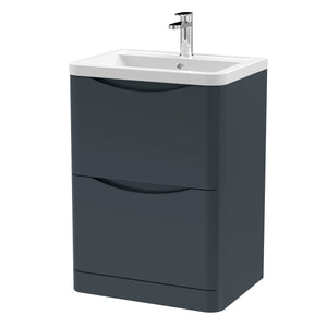 Luna 600mm Floor Standing 2-Drawer Vanity
