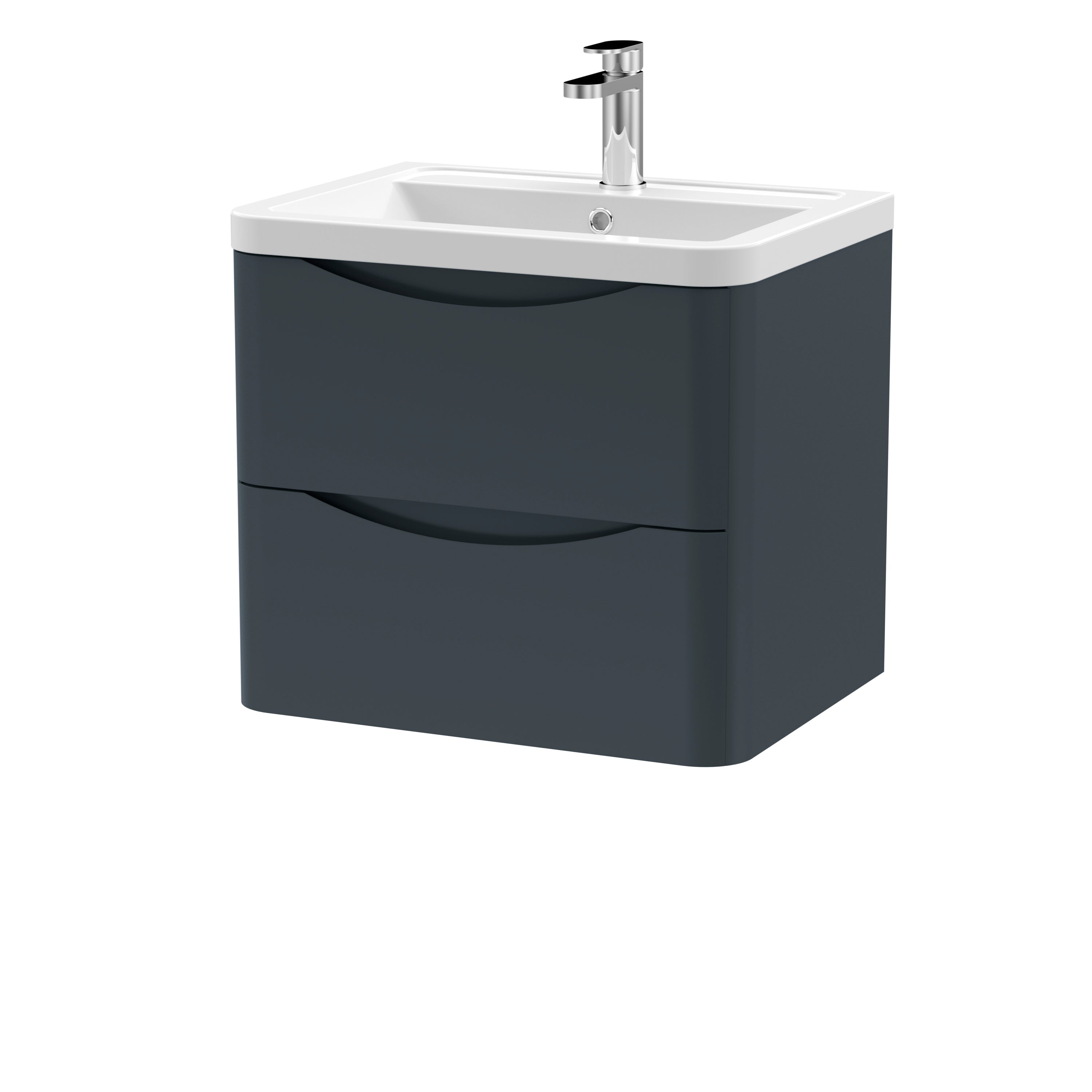 Luna 600mm Wall Hung 2-Drawer Vanity
