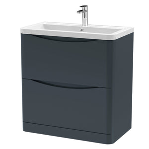 Luna 800mm Floor Standing 2-Drawer Vanity