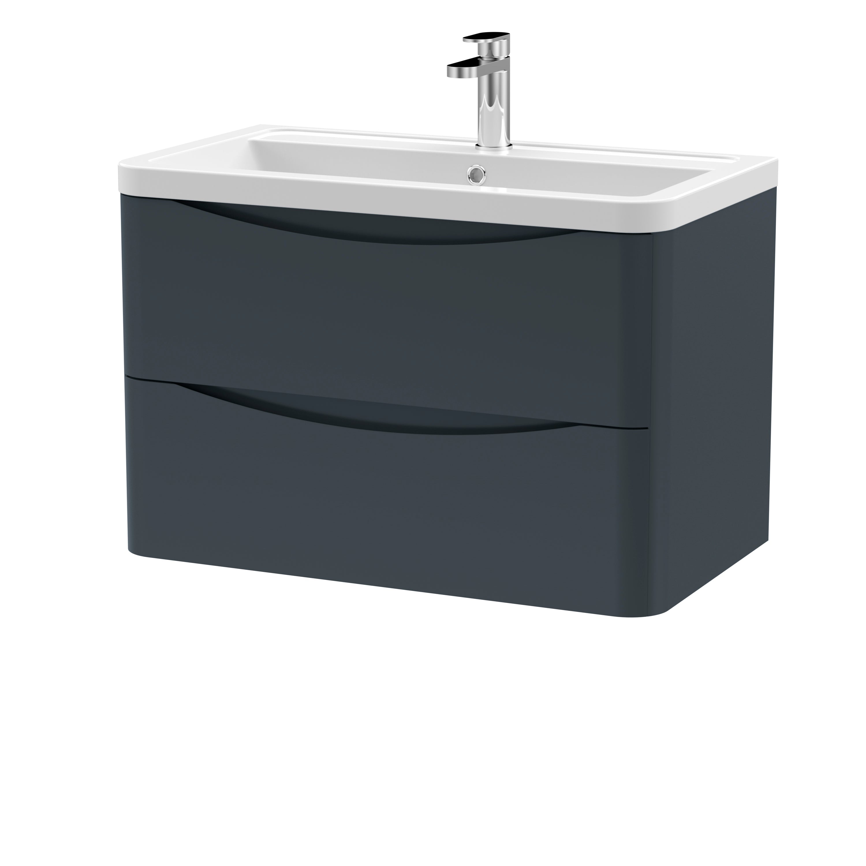 Luna 800mm Wall Hung 2-Drawer Vanity