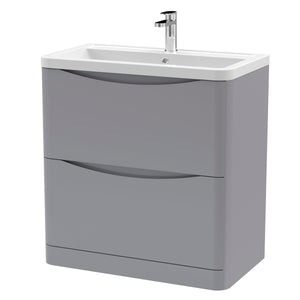 Luna 800mm Floor Standing 2-Drawer Vanity