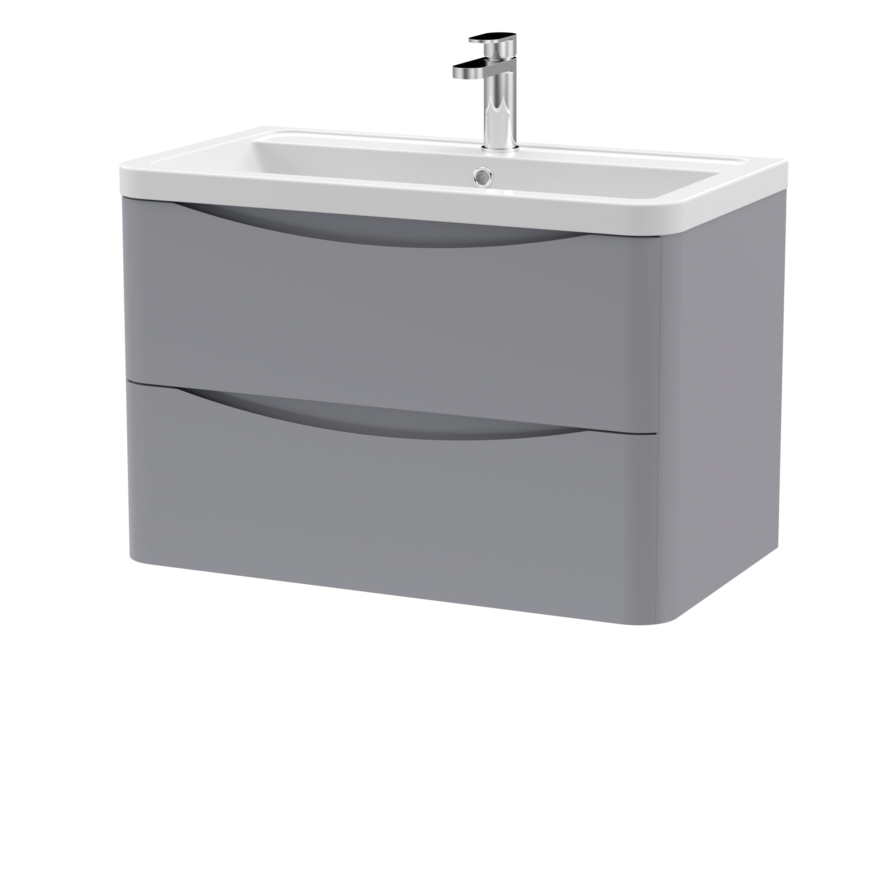 Luna 800mm Wall Hung 2-Drawer Vanity