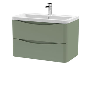 Luna 800mm Wall Hung 2-Drawer Vanity