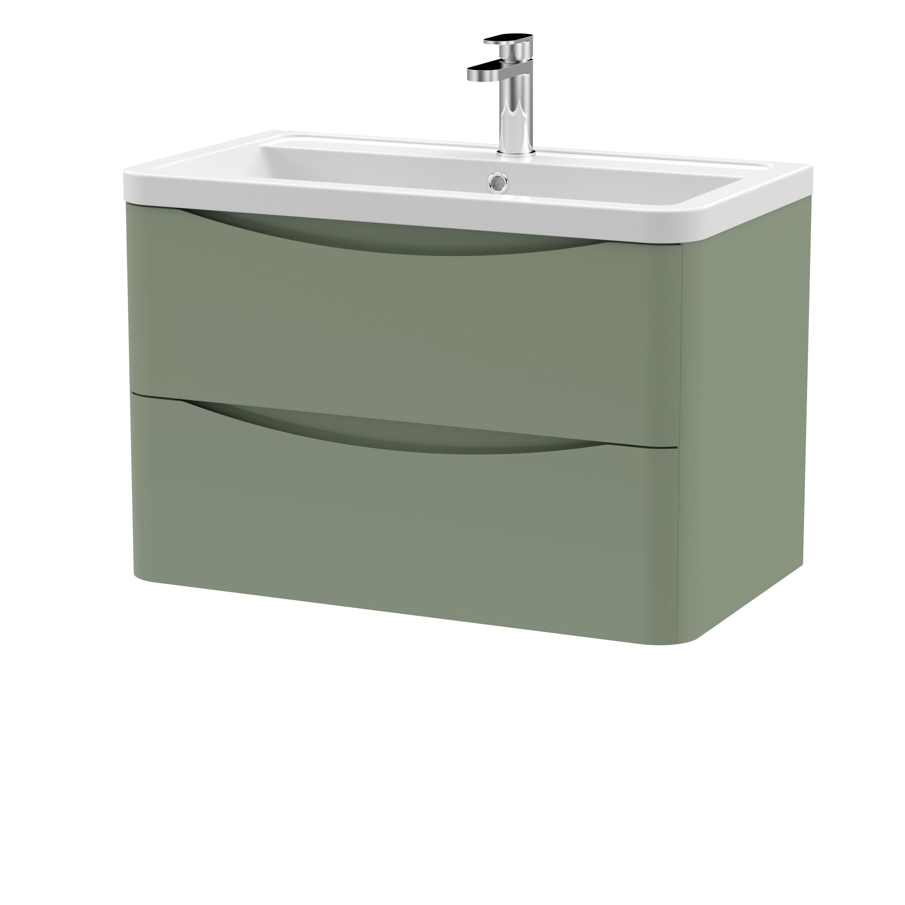 Luna 800mm Wall Hung 2-Drawer Vanity