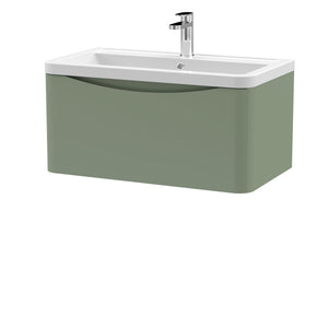 Luna 800mm Wall Hung 1-Drawer Vanity