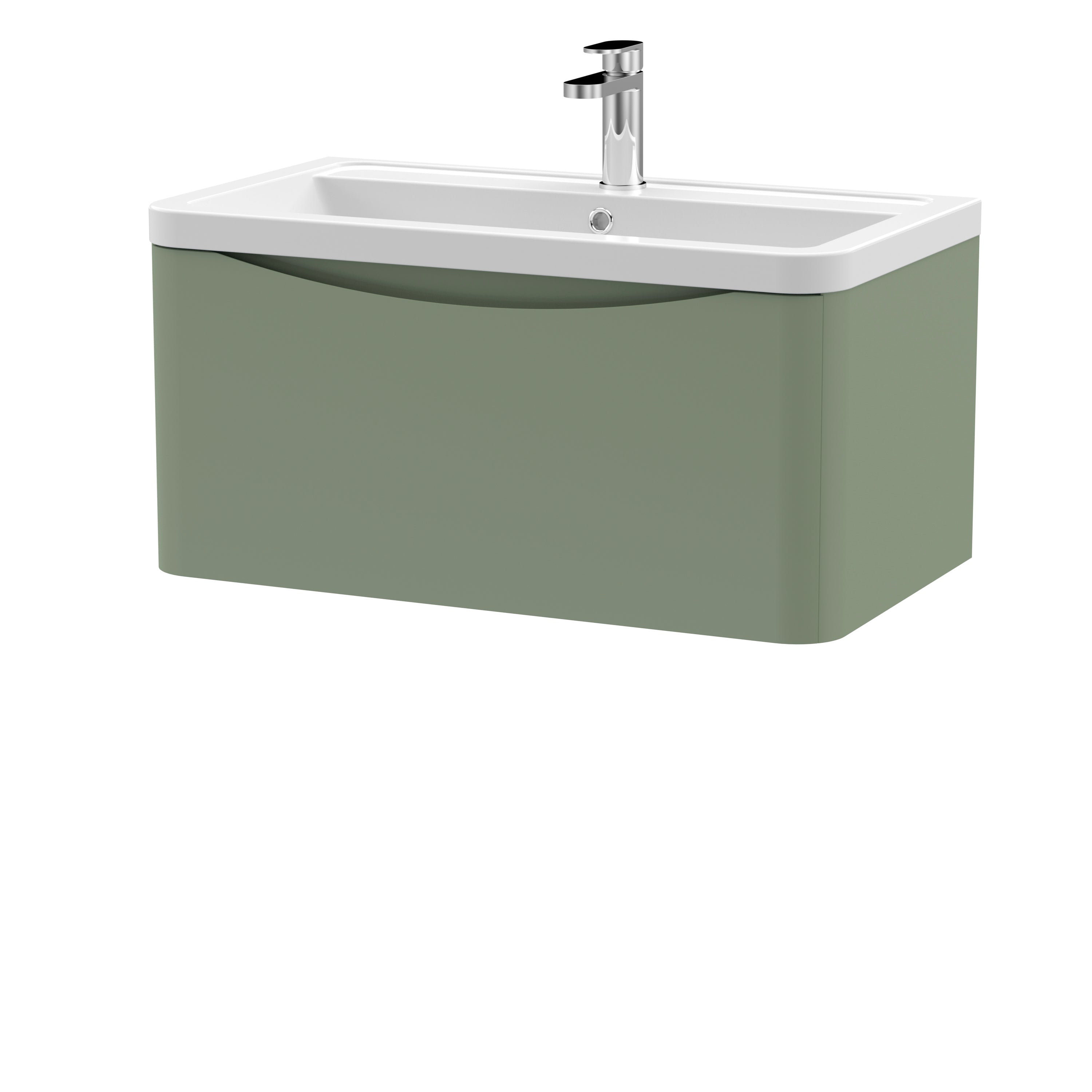 Luna 800mm Wall Hung 1-Drawer Vanity