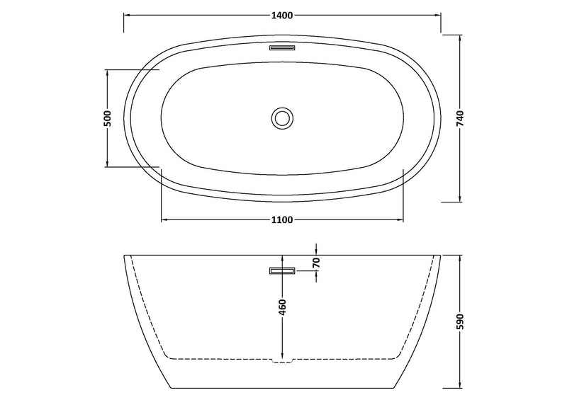 Freestanding Bath 1400mm