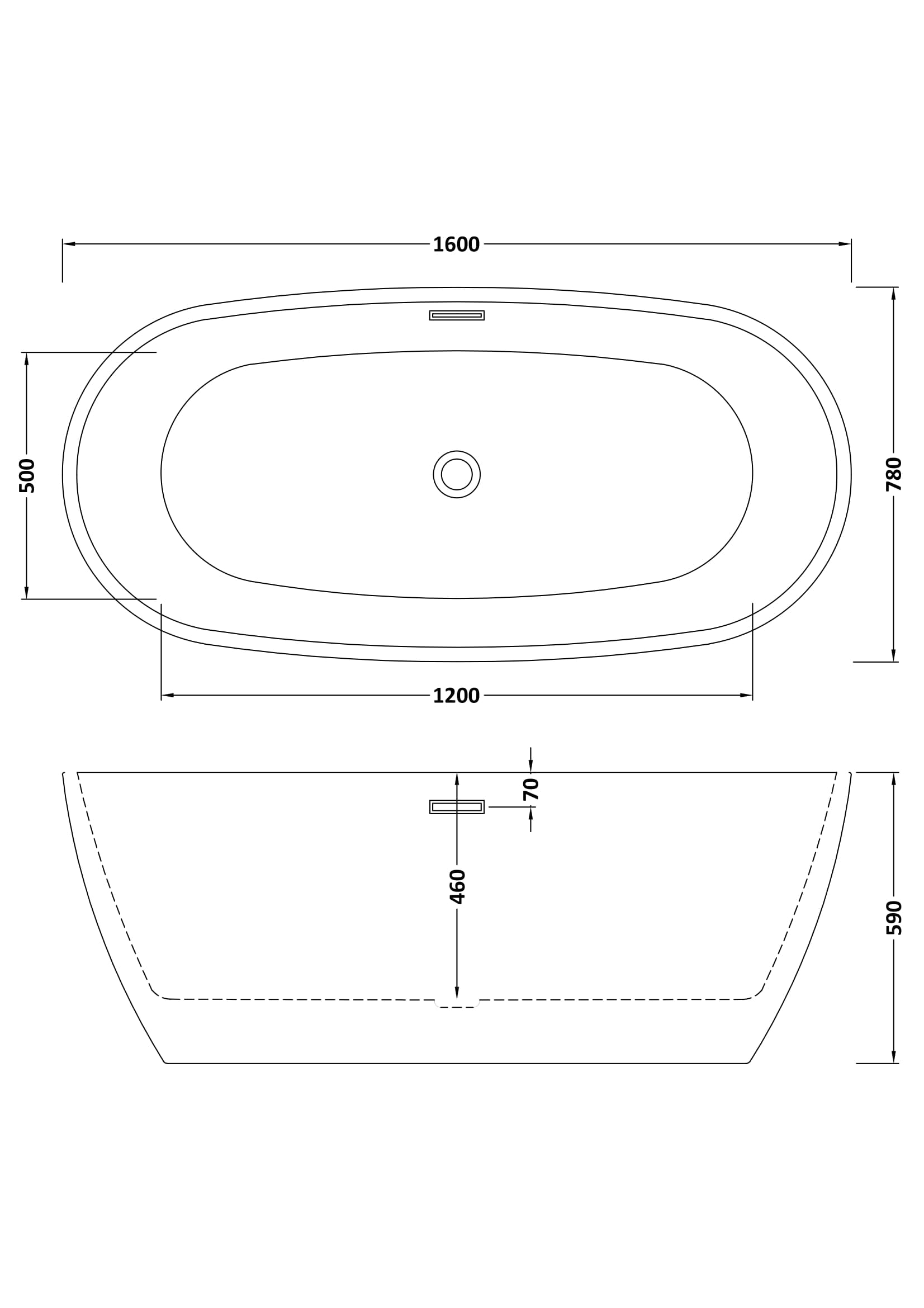 Freestanding Bath 1550mm
