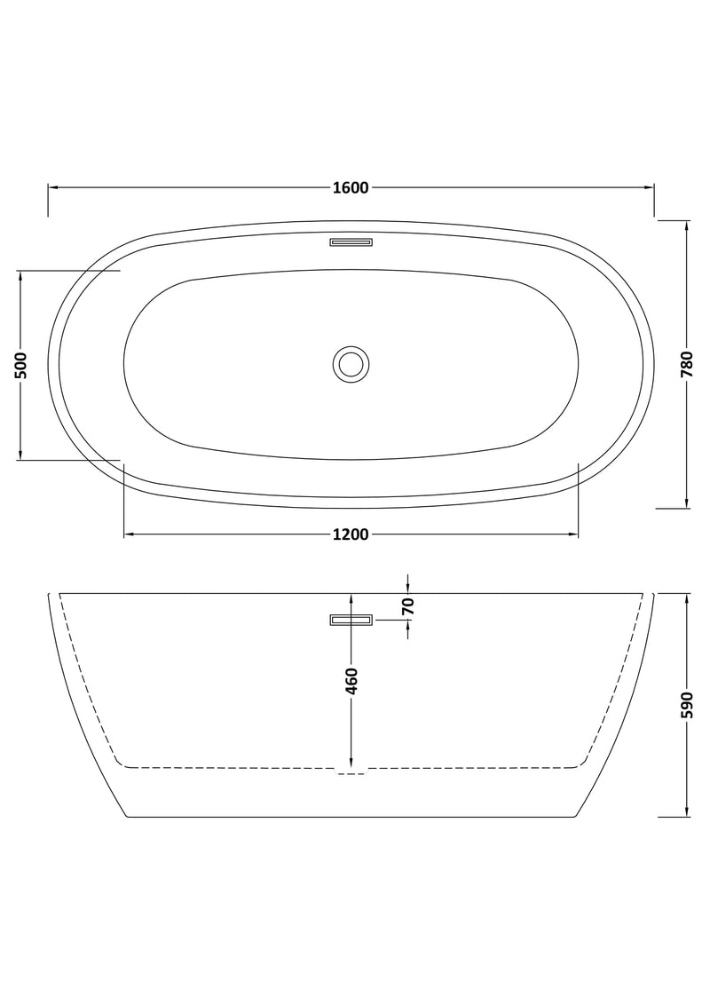 Freestanding Bath 1550mm