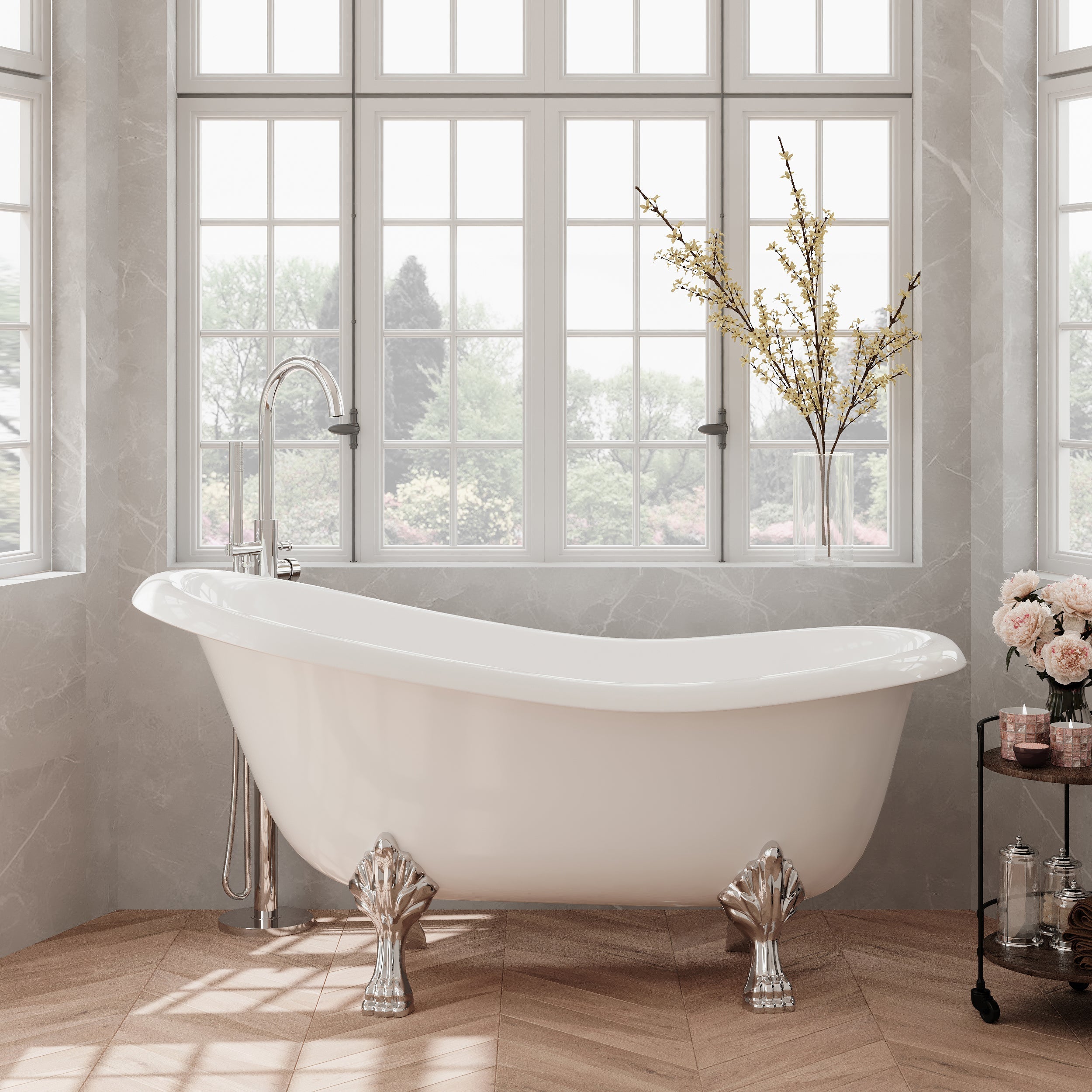 Slipper Freestanding Bath & Feet 1600mm