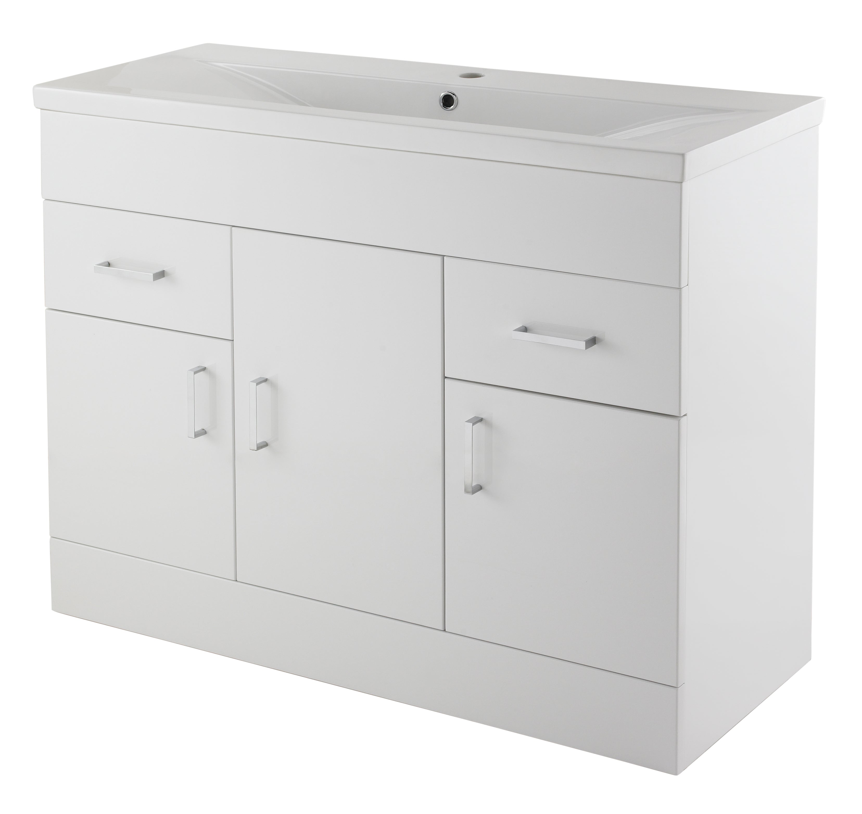 DEN 1000mm Floor Standing 3-Door & 2-Drawer Vanity